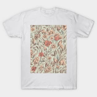 Floral Pattern Hand Drawn Sketch: Botanical Sketchbook Blooms T-Shirt